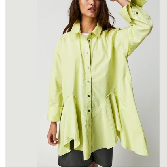 💗FREE PEOPLE We the Free Freya Poplin Tunic / Lightning Bolt - Picture 2 of 5